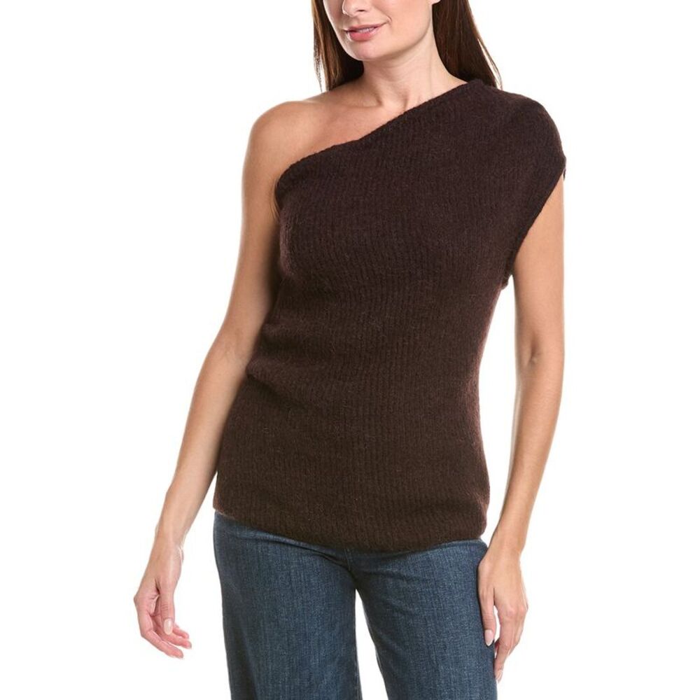 A.L.C. Womens Sue Alpaca & Wool-Blend Top, Brown